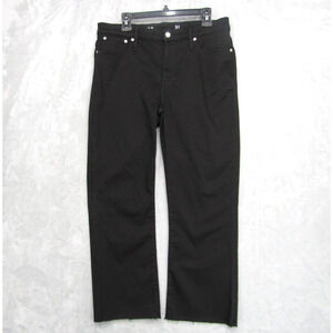 J Crew Jeans Womens 31 Black Denim Demi Boot Crop Bootcut New